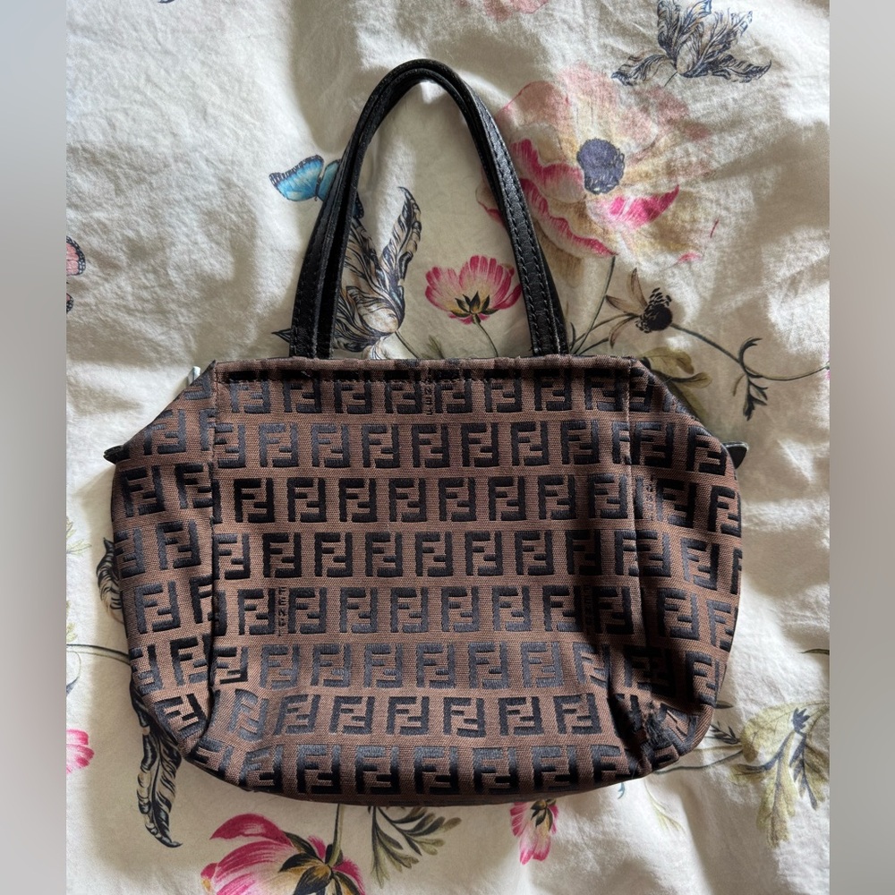 Fendi Brown and Black FF Logo Mini Bag - Picture 2 of 8